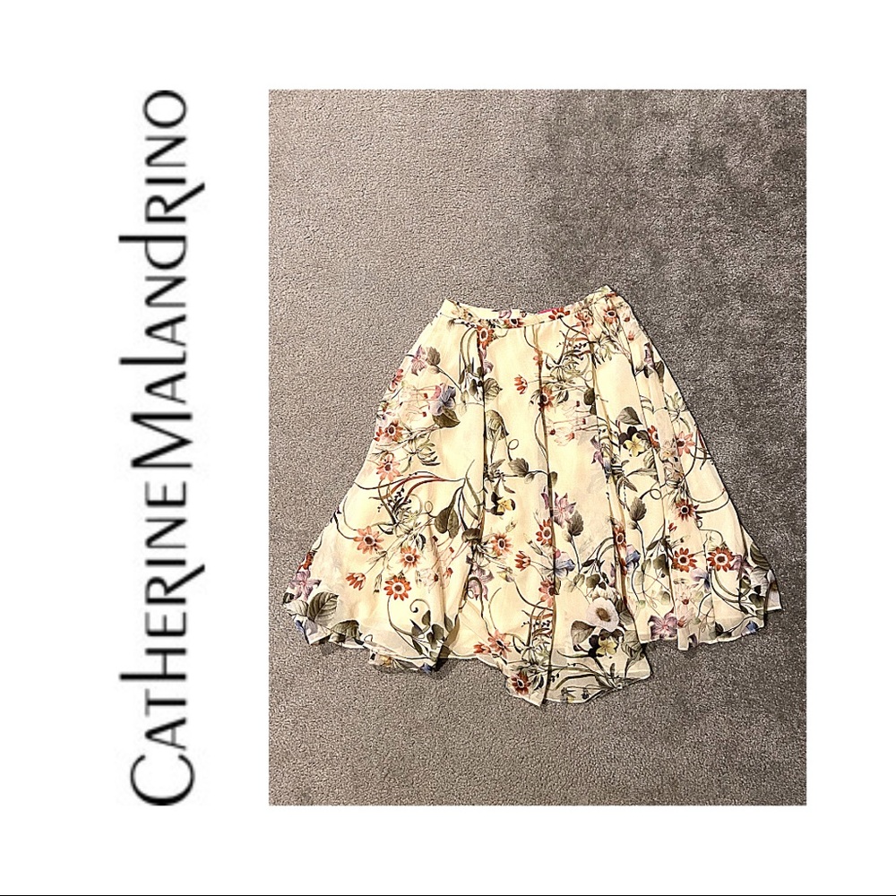 NWOT Yellow Floral Midi Skirt